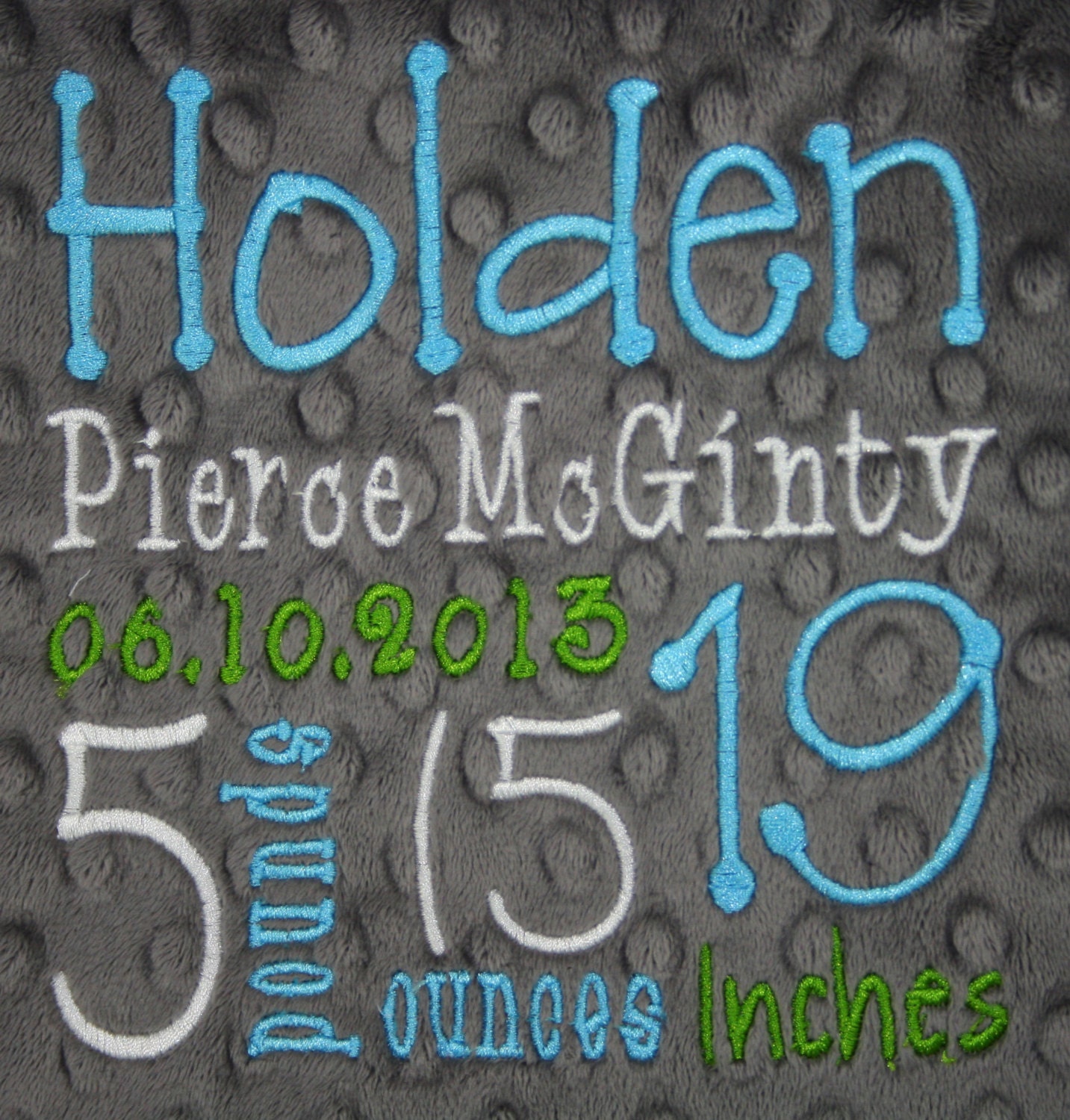 Personalized Baby Stats Blanket BY Dot