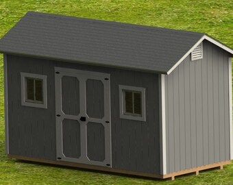 8' x 16' Garden Shed Building Plans - Digital Download