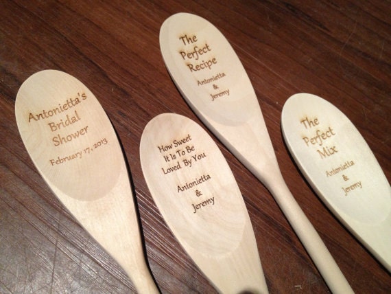 personalized wooden spoon bridal shower gift by withluvdesign