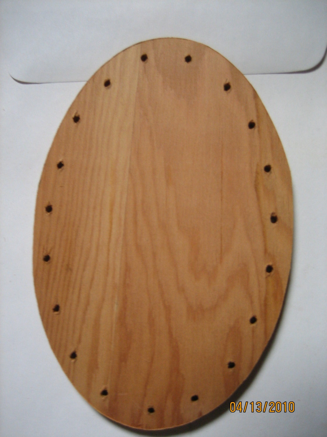 LoT 50 Wood Basket Bases_Predrilled Oval Wood for Pine Needle