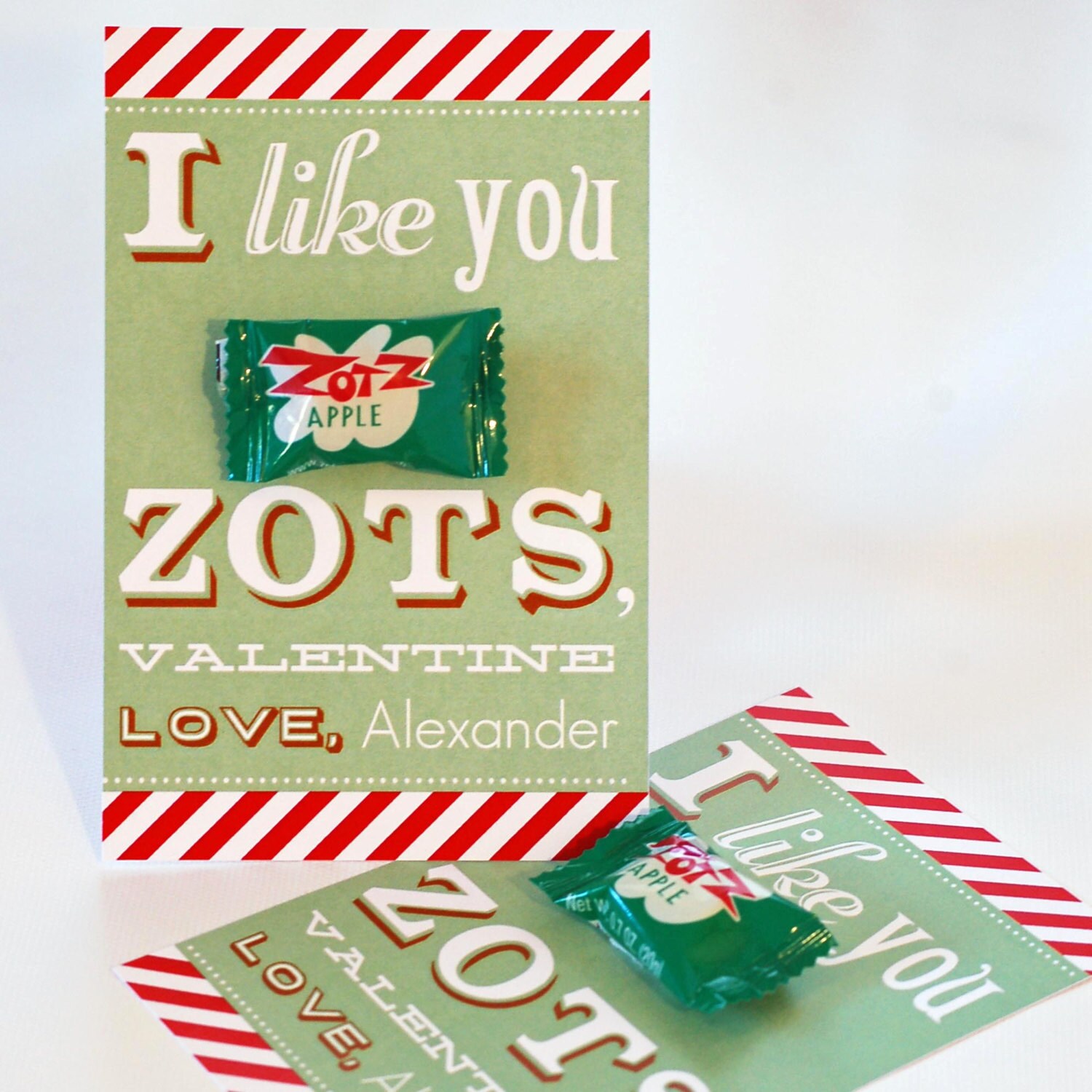 Printable Candy Valentines Personalized Retro Valentine's