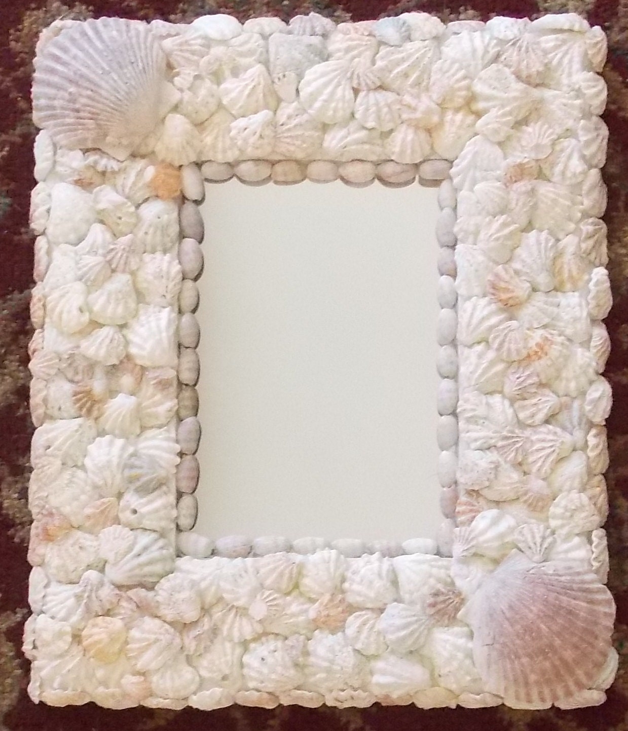 seashell framed mirror