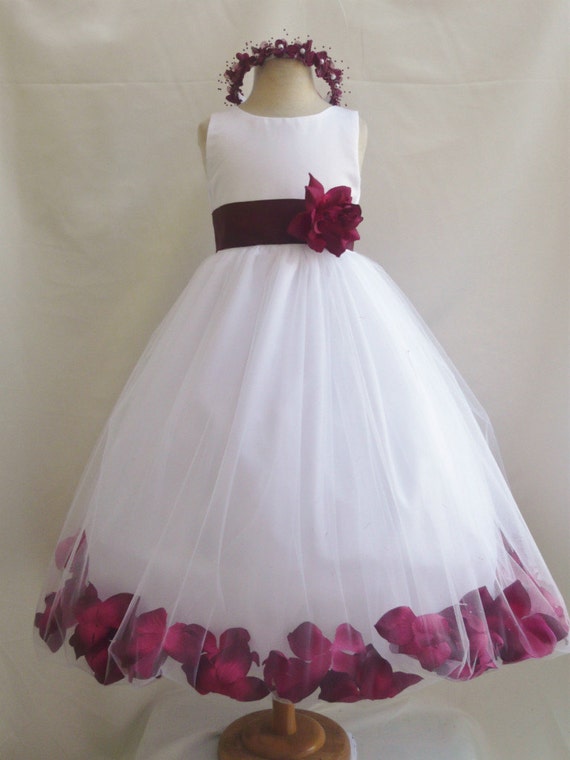 Burgundy Flower Girl Dresses - Girls Dress Line