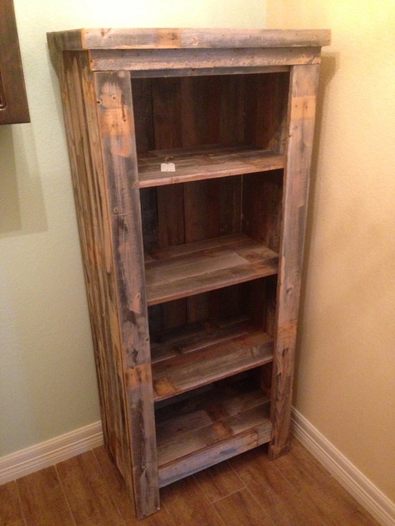 Barn wood style shelf by RestorationCrown on Etsy