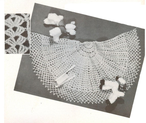 Baby crochet Circular Shawl vintage pattern PDF
