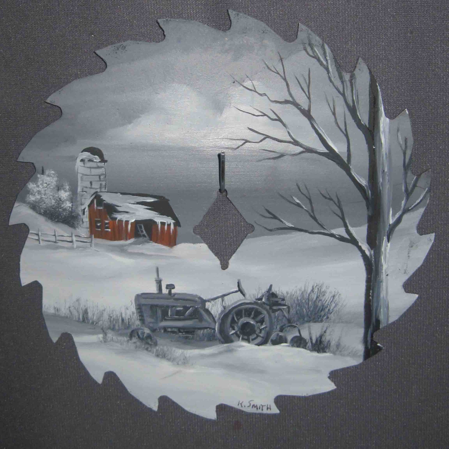 Hand Painted Saw Blade Winter Farm Scene With Tractor   Il Fullxfull.515941343 43zd 