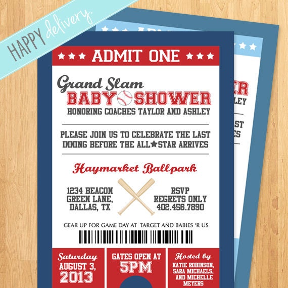 Printable Baseball Baby Shower Invitation - It's a Boy