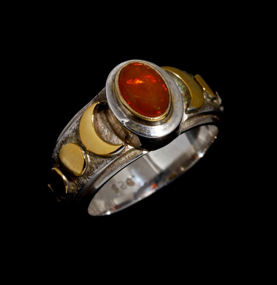 Mexican Fire Opal Engagement Rings Mexican Fire Opal Engagement Rings