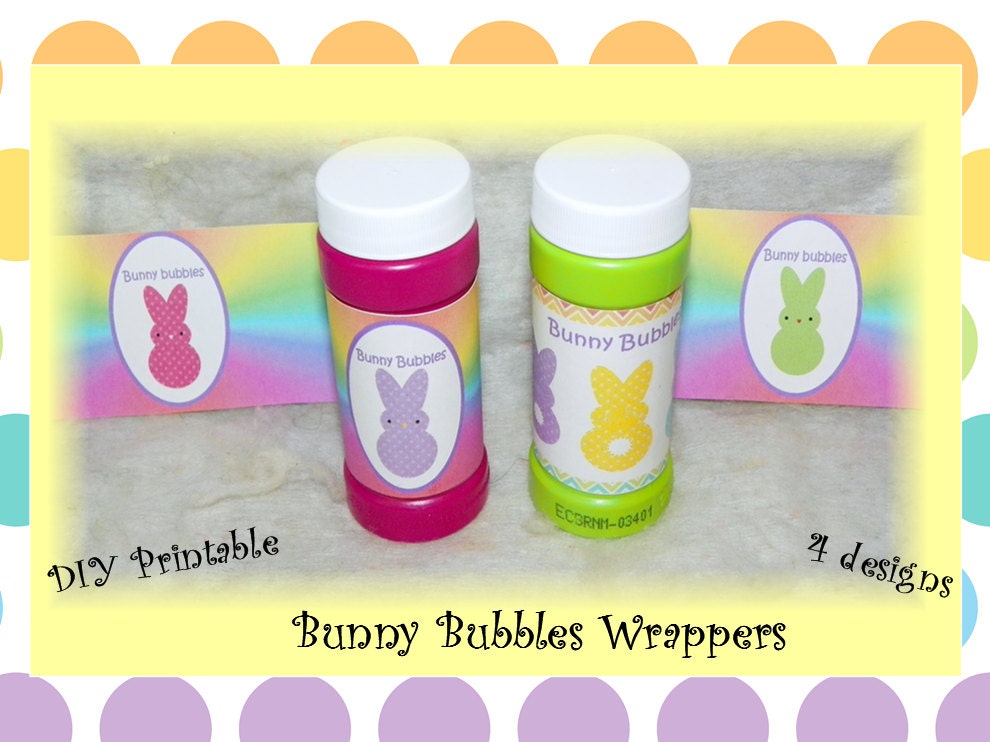 Printable Wrappers For Bubble Favors