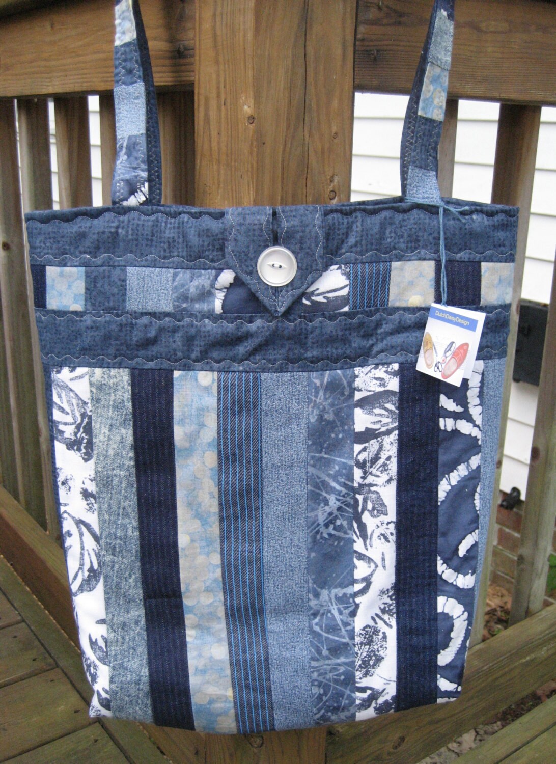 denim quilted bag