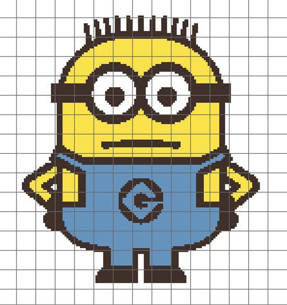 Despicable Me Minion Crochet Graph / Chart by StitchtasticDesigns