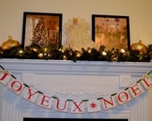 Christmas Banner JOYEUX NOEL, Christmas Garland Decoration Il_170x135