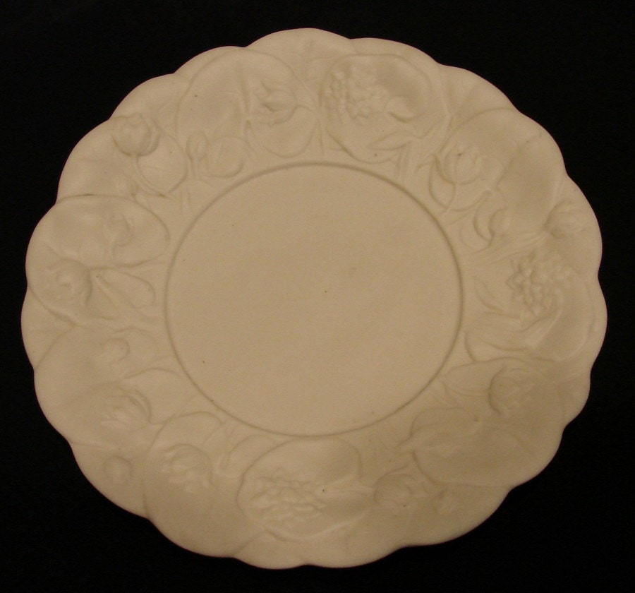 Antique 1800's Minton Bisque water lily Plate by GandNThings