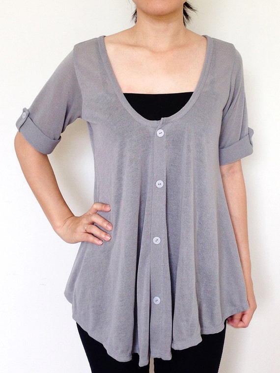 short sleeve grey shirt