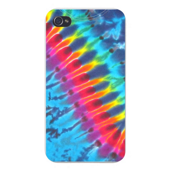 Apple iPhone Custom Case White Plastic Snap on Tie Dye