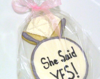 wedding ring cookie favors