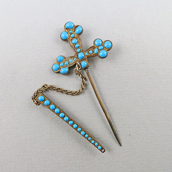 Antique Depose Jabot Pin Brooch Antique French by OldJewelryStore