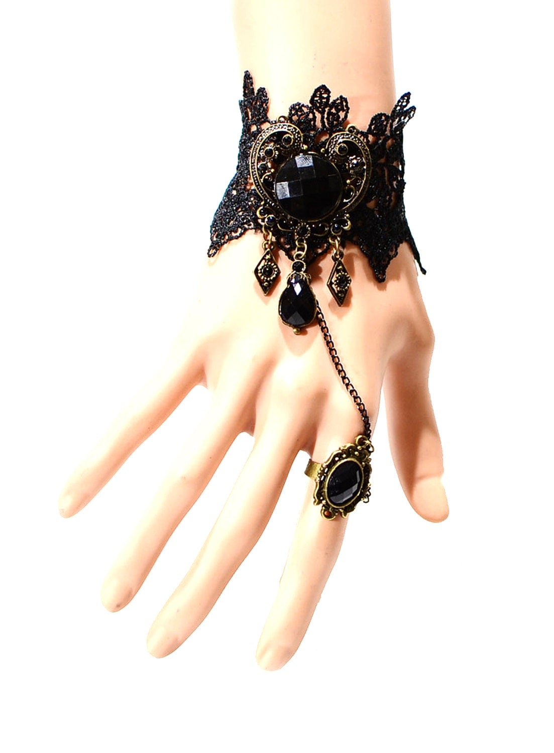 rococo Vintage Slave Bracelet ring handmade lace bracelet,new arrival Necklaces Retro style Gothic style,wedding gift,choker bracelet. steampunk buy now online