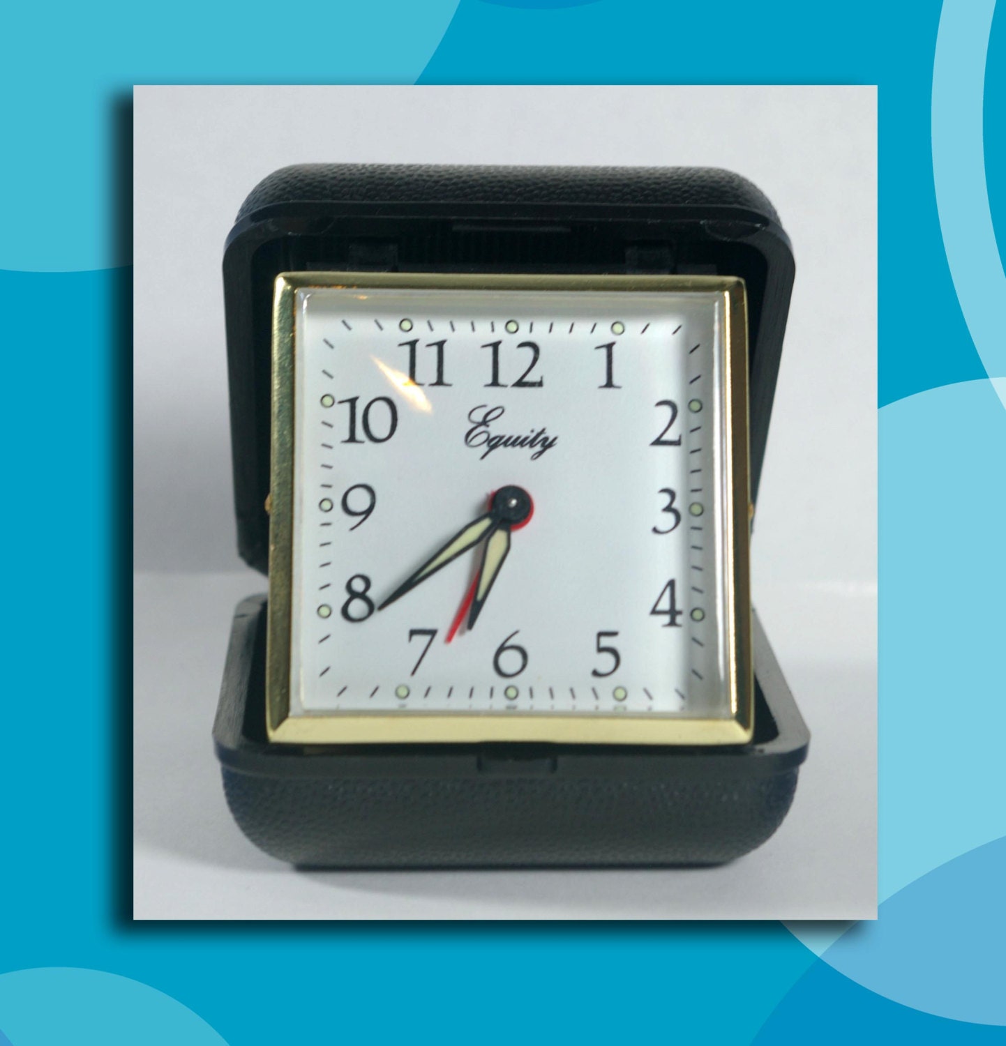 equity travel alarm clock vintage