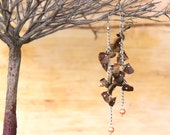 unique pine cone earings ''pinus'' - one of a kind - real pine cones