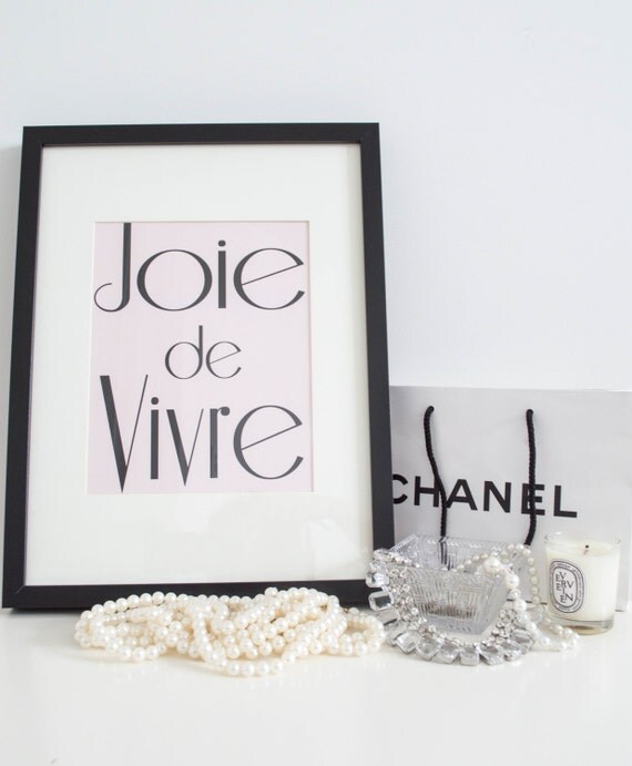 Joie De Vivre Motivational Quote Inspirational Quote Calligraphy