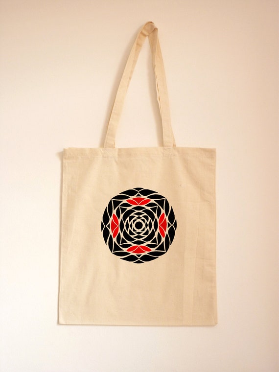 Tote Bag Canvas Bag  Cotton Bag Summer Tote Geometric Design ...