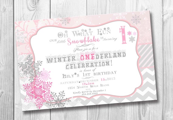 Free Printable Winter Onederland Invitations 10