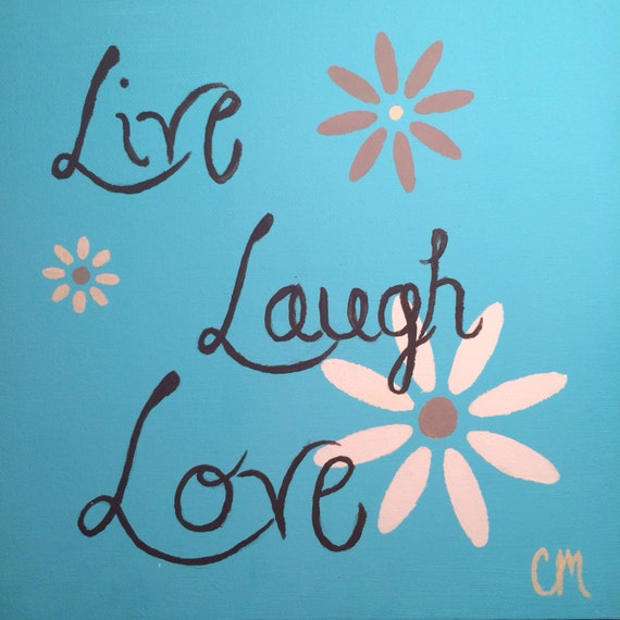 live laugh love canvas painting