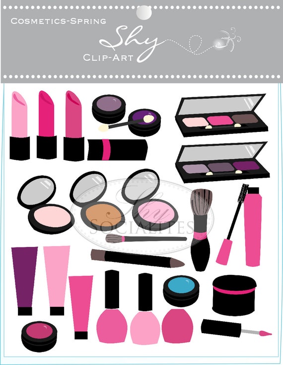 Items similar to Cosmetics Clip Art, Makeup Clip Art, Beautician Clip