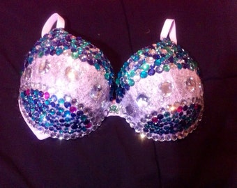 bra rhinestone rave festival