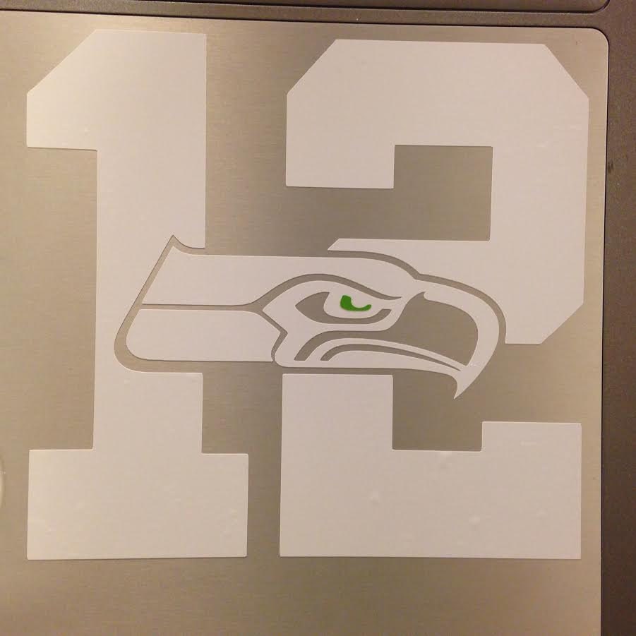 12th Man Seattle Seahawks Logo Number Twelve White By CMVinyls 12th-man-seattle-seahawks-logo-number-twelve-white-by-cmvinyls