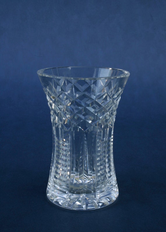 Waterford cut crystal vase 6 tall 4 diameter
