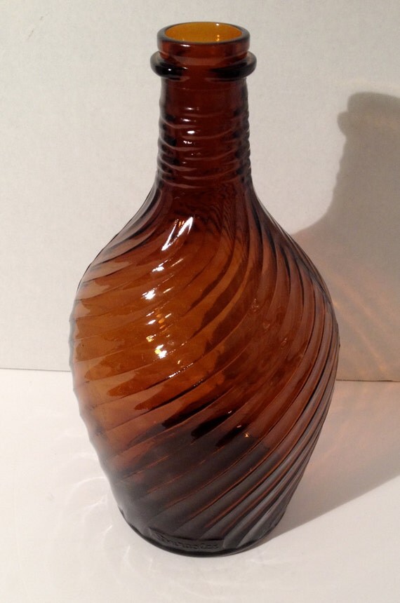 large brown glass vase