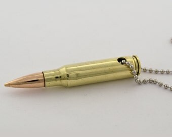 Real Bullet Jewelry 308 Caliber Bullet Necklace on Ball Chain
