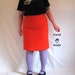 tangerine skirt - XL pencil skirt, bright orange, size 14 / size 16 / size 18, freshly handmade in crinkle cotton vintage fabric -- 36W-45H