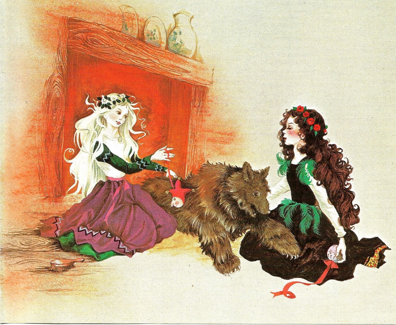 Fairy Tale Print Snow White Rose Red by VickiesBeachHouse