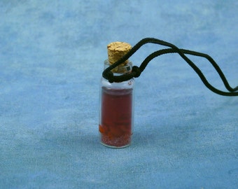 Blood Cells Specimen Jar Necklace, Handmade Biology Jewelry