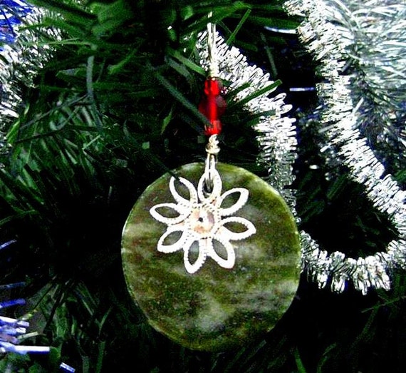 Connemara Marble Christmas Decoration. Irish Gift Ornament.