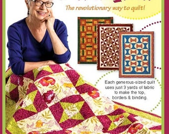 Quilt Patterns Quick'N Easy 3 Yard Quilts book. 8 great quilt patterns with 24 variations