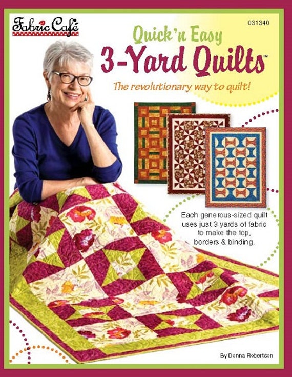 Quilt Patterns Quick'N Easy 3 Yard Quilts book. 8 great quilt patterns ...