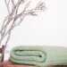 Ready to Ship Beautiful and Luxuriously Handcrafted CROCHET Blanket Throw FROSTY GREEN