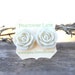 Large Cream Ivory Rose Flower Stud Earrings // Bridesmaids Gifts // Bridesmaid Earrings
