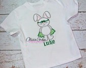 Boys Easter Shirt, Super Bunny, Embroidered Applique Shirt or Bodysuit Il_170x135