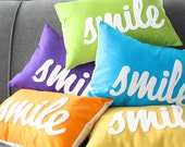 Custom Smile Pillow in Your Color Choice