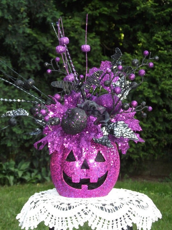 Halloween Floral Arrangement / Halloween Decoration / Jack O