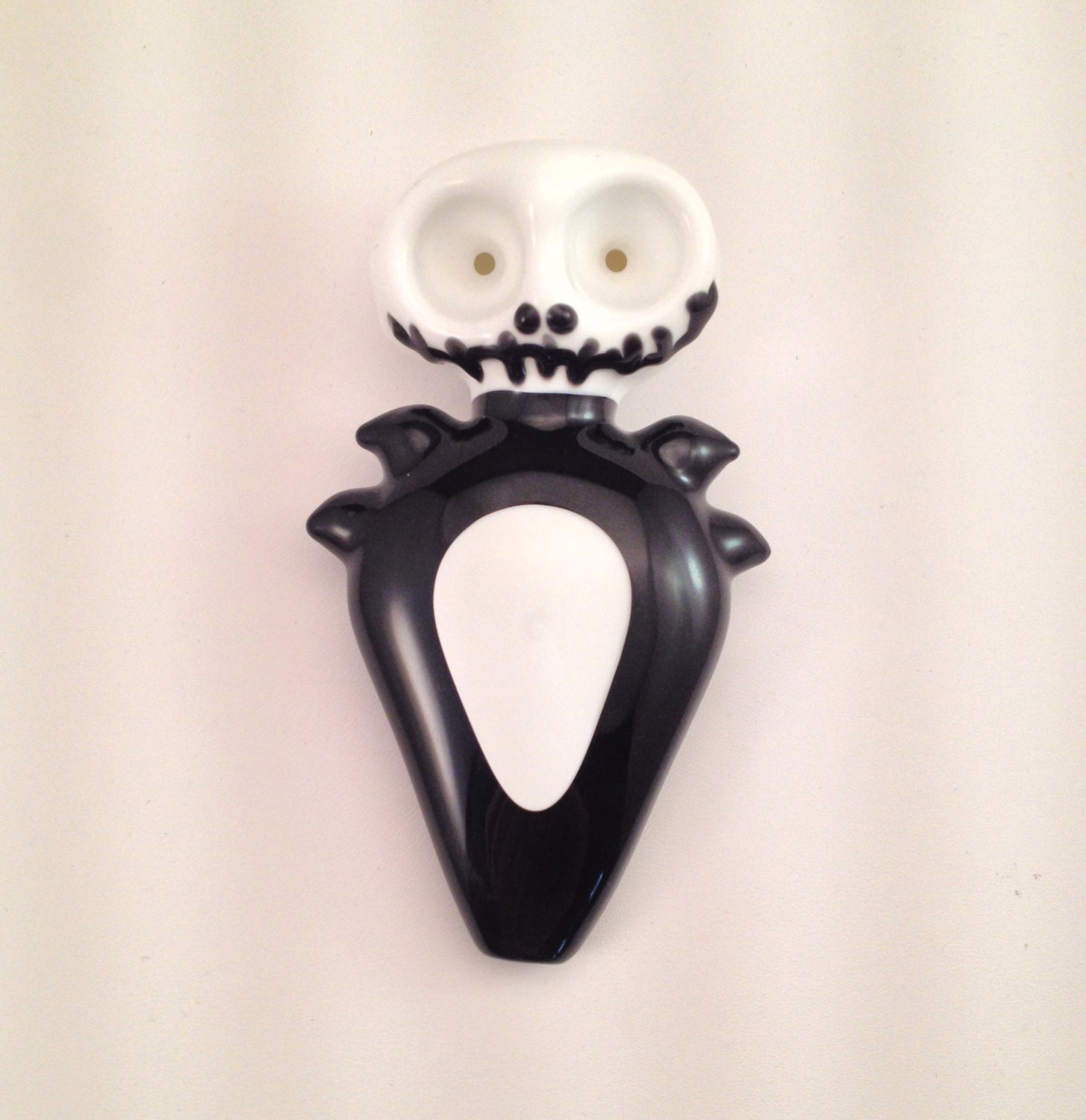 Jack Skellington Double Bowl Hand Blown Glass Pipe