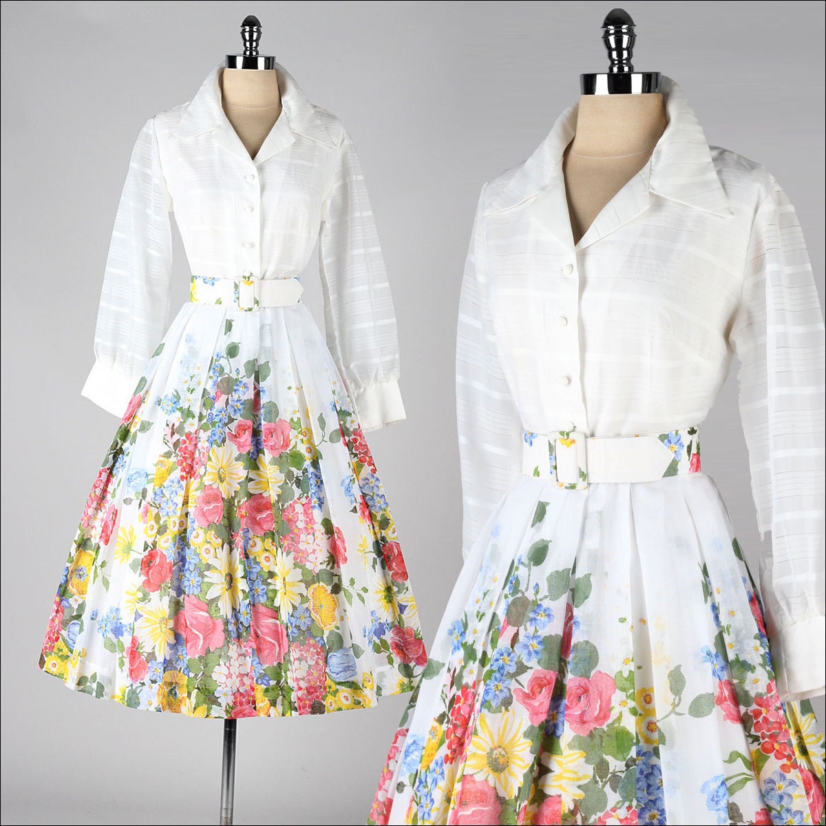 1950s style shirt dress