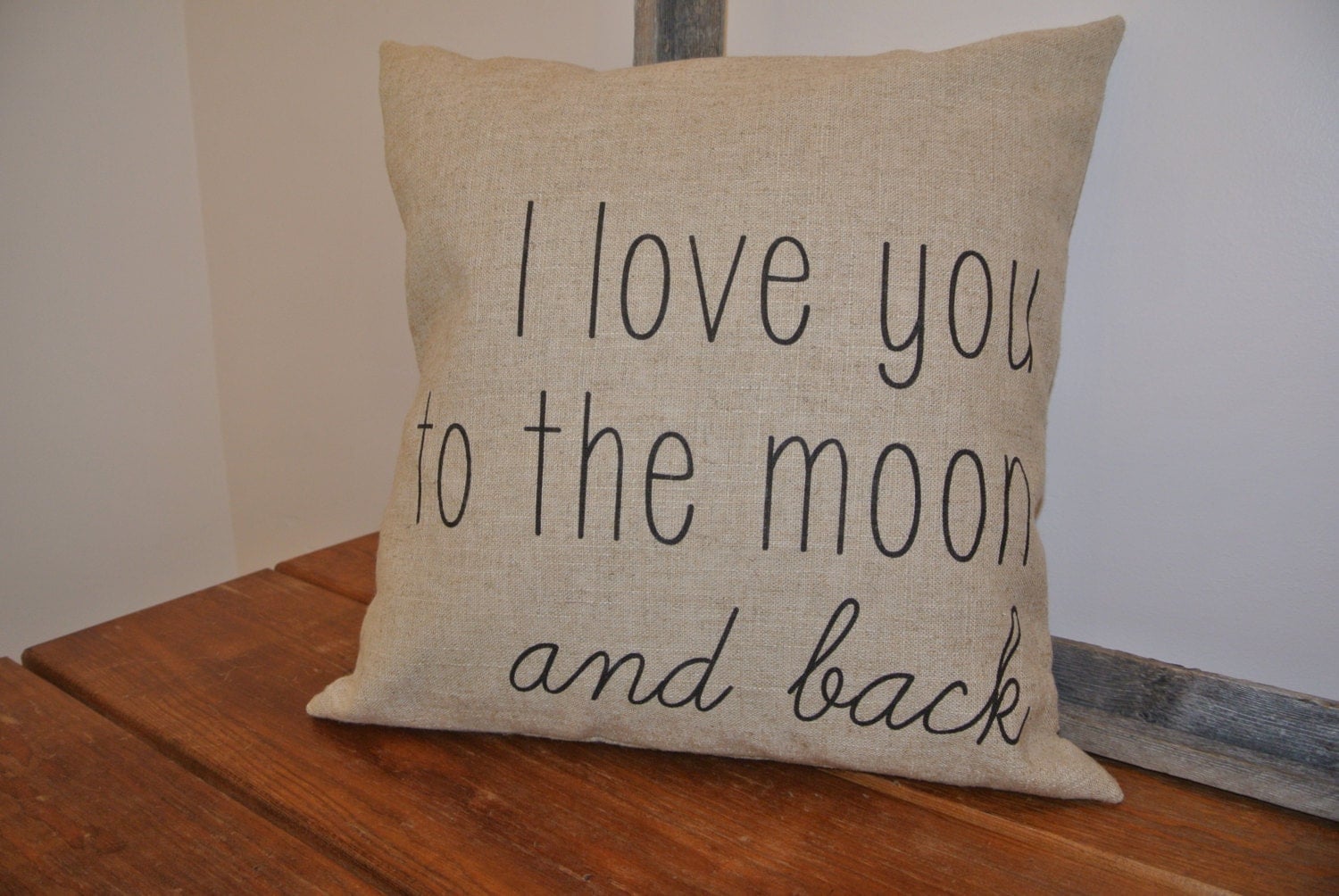 I love you to the moon and back / Pillow Cover/ by polkadotpears