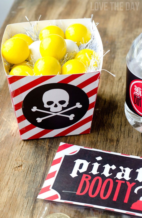 Pirate Party PRINTABLE Gift Box (INSTANT DOWNLOAD) by Love The day Il_570xn