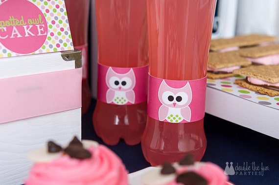 Night Owl Slumber Party PRINTABLE Drink Label (INSTANT DOWNLOAD) by Love The Day Il_570xn